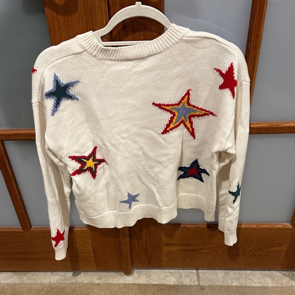 Rails White Sweater with Colorful Star Patterns​​ - Picture 4 of 6